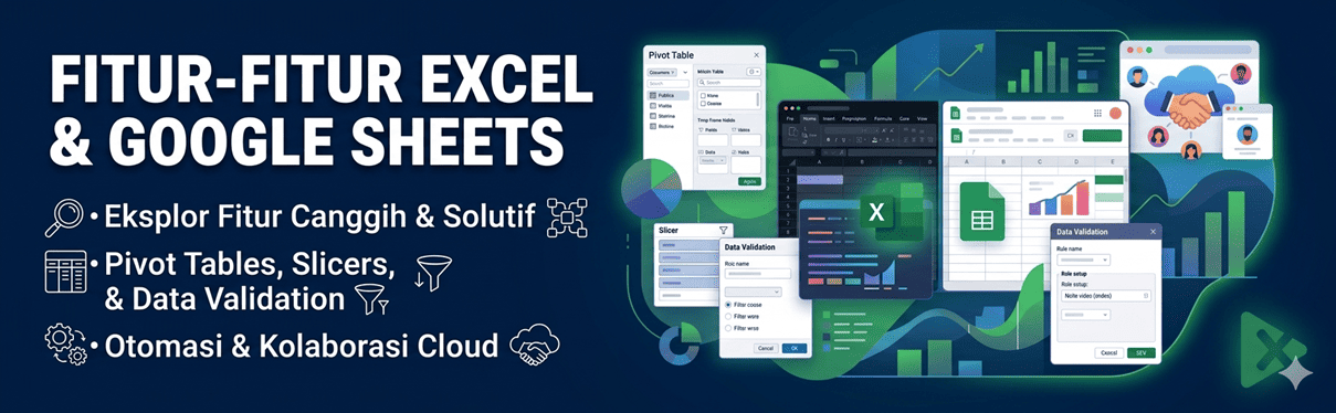 Fitur di Excel dan google sheets
