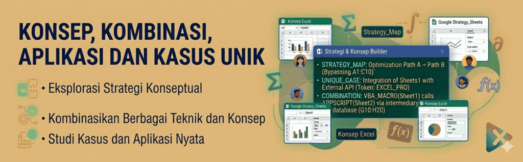 Konsep kombinasi dan aplikasi di excel dan google sheets