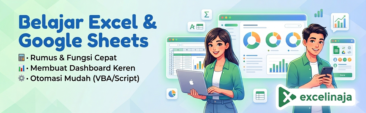 Belajar Excel dan Google sheets Banner